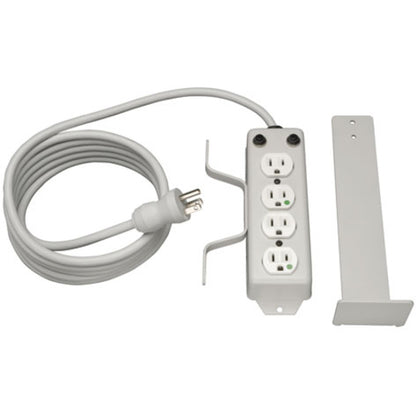 Multiprise de qualité médicale à 4 prises Tripp Lite par Eaton avec enrouleur de cordon et protection anti-goutte PS410HGOEMX