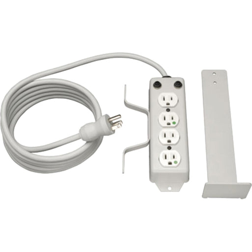 Multiprise de qualité médicale à 4 prises Tripp Lite par Eaton avec enrouleur de cordon et protection anti-goutte PS410HGOEMX