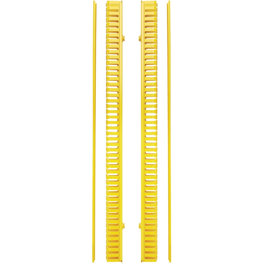 Gestionnaire de câbles vertical Tripp Lite par Eaton - Conduit à doigts avec couvercle, jaune, 1,8 m (6 pi) SRCABLEDUCTVRTF
