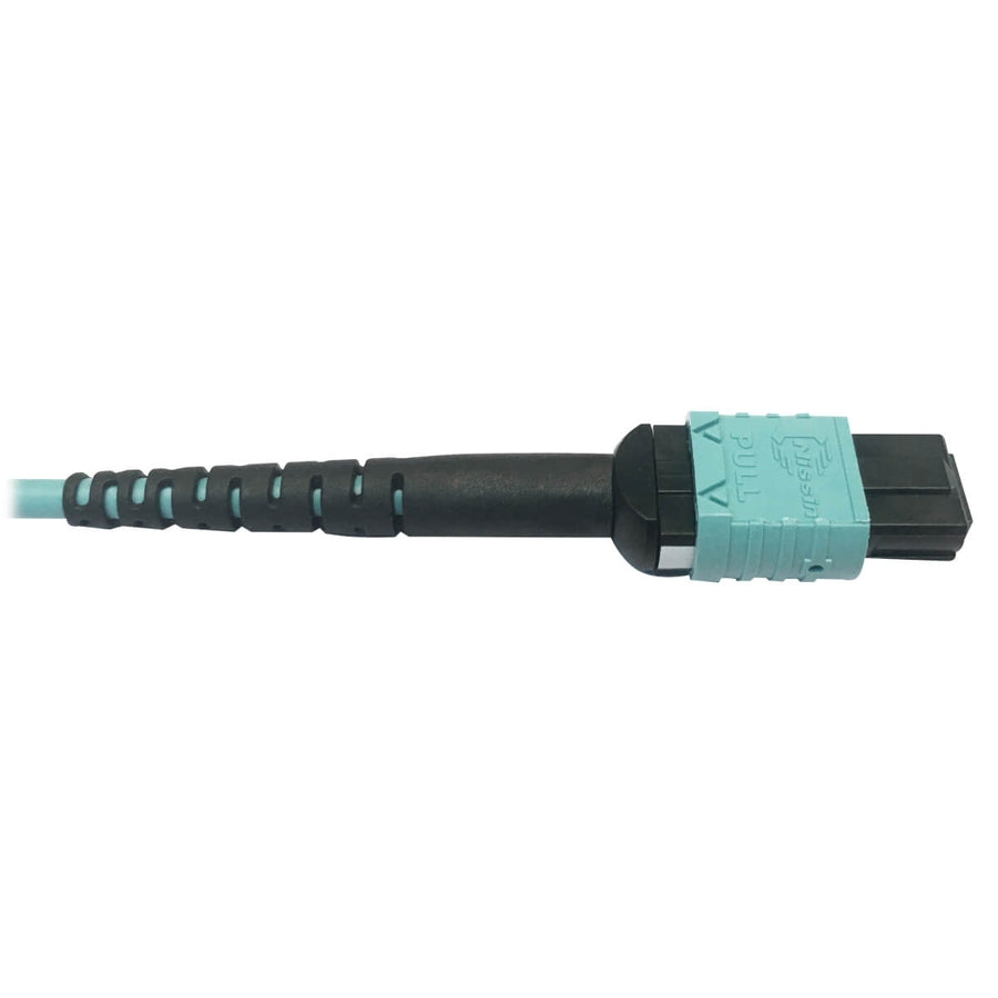Câble à fibre optique multimode 50/125 OM4 Tripp Lite par Eaton N846D-03M-24BAQ 400G, turquoise, 3 m N846D-03M-24BAQ