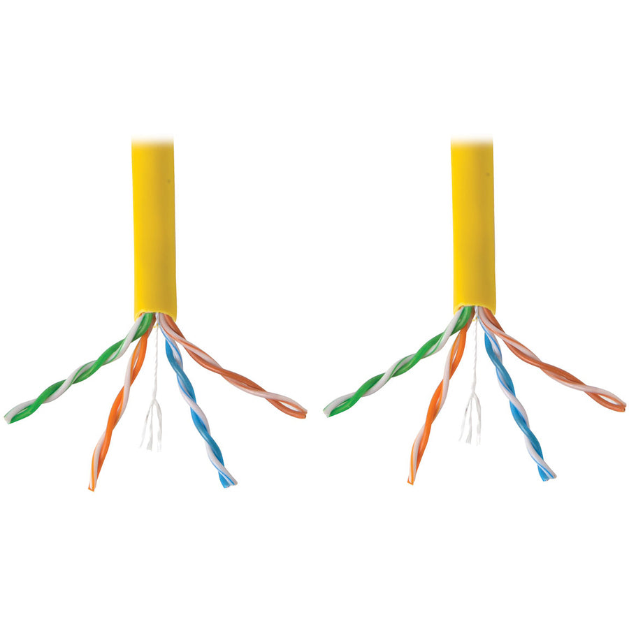 Câble en PVC monobrin Gigabit Cat6 Tripp Lite par Eaton, jaune, 1 000 pi N222-01K-YW