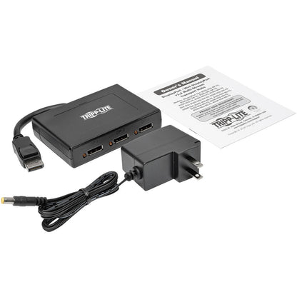 Hub de transport multiflux (MST) DisplayPort 1.2 à 3 ports Tripp Lite par Eaton, 3840 x 2160 (4K x 2K) UHD B156-003-V2