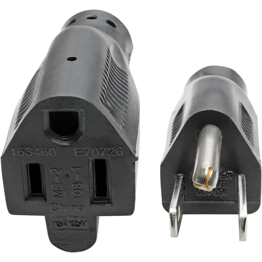 Rallonge d'alimentation robuste Tripp Lite par Eaton, 15 A, 14 AWG (NEMA 5-15P à NEMA 5-15R), 15 pi P024-015