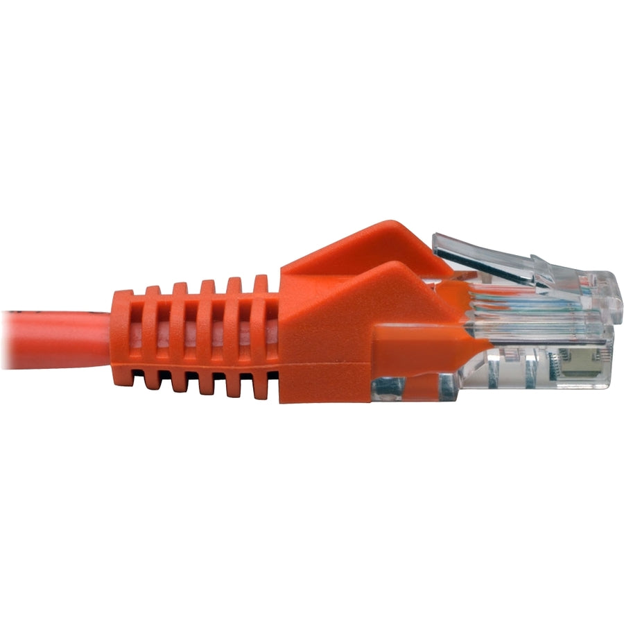 Câble de raccordement UTP moulé anti-accroc Cat5e 350 MHz Tripp Lite par Eaton (RJ45 M/M), orange, 25 pi N001-025-OR