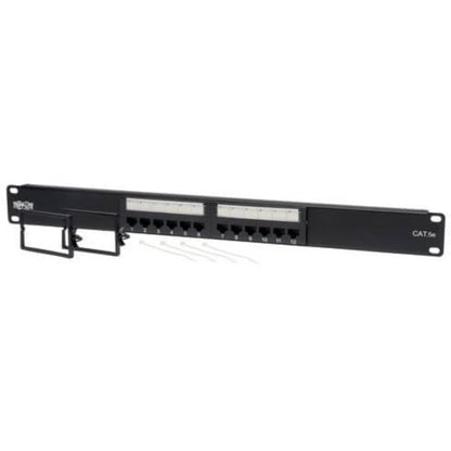 Tripp Lite 12-Port Cat5e Cat5 Rackmount Patch Panel 568B 110 Punch 1URM TAA N052-012