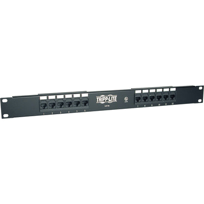 Tripp Lite 12-Port Cat5e Cat5 Rackmount Patch Panel 568B 110 Punch 1URM TAA N052-012