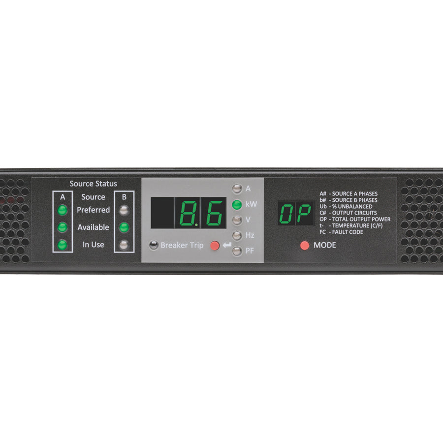 PDU ATS/surveillé triphasé 208 V 8,6 kW Tripp Lite par Eaton PDU330AT6L2130 PDU330AT6L2130