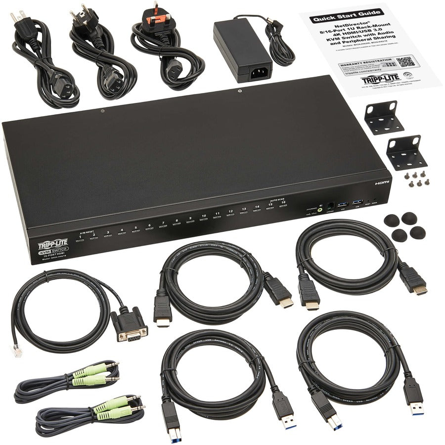 Commutateur KVM HDMI/USB 16 ports Tripp Lite par Eaton B024-H4U16, 1U B024-H4U16