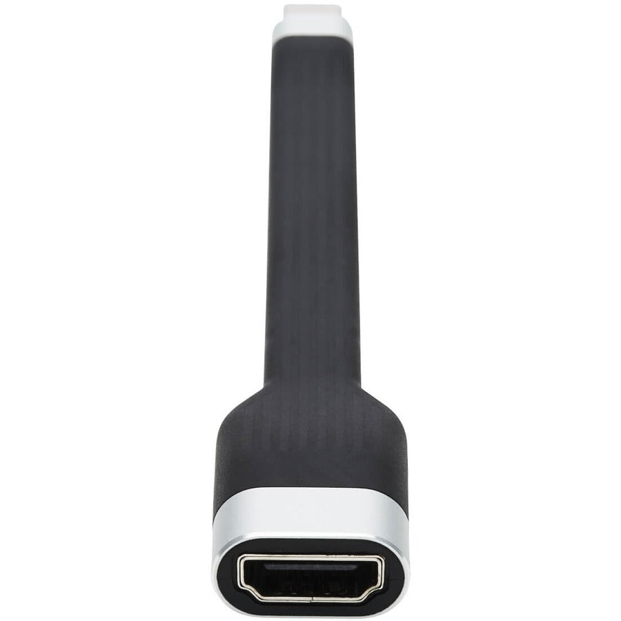 Câble adaptateur plat USB-C vers HDMI Tripp Lite par Eaton U444-F5N-HDR, M/F, noir, 5 pouces U444-F5N-HDR