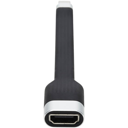 Câble adaptateur plat USB-C vers HDMI Tripp Lite par Eaton U444-F5N-HDR, M/F, noir, 5 pouces U444-F5N-HDR