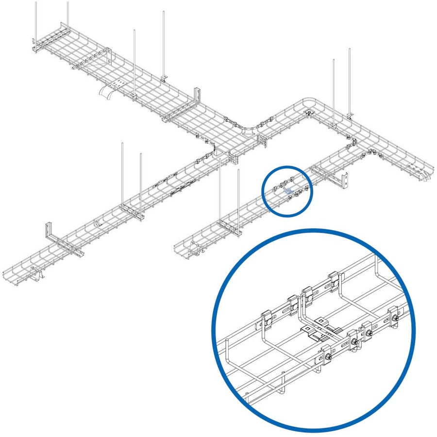 Coupleur de montage pour chemin de câbles Tripp Lite by Eaton SmartRack SRWBTLCPLRBS - Noir SRWBTLCPLRBS