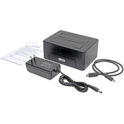 Station d'accueil pour lecteur Tripp Lite by Eaton Quick Dock U439-002-CG2 - Interface hôte USB 3.1 Type C - Prise en charge UASP externe - Noir U439-002-CG2