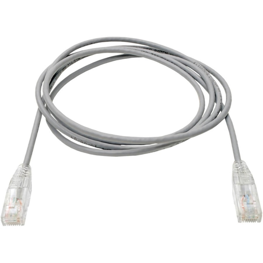 Câble de raccordement UTP Cat6 Tripp Lite par Eaton (RJ45) - M/M, Gigabit, sans accroc, moulé, fin, gris, 7 pi. N201-S07-GY