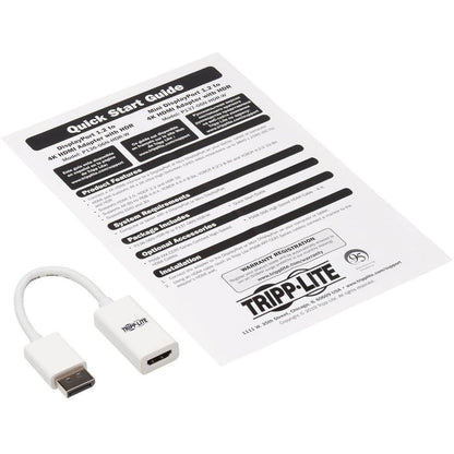 Adaptateur DisplayPort vers HDMI 4K Tripp Lite par Eaton P136-06N-HDR-W - M/F, blanc P136-06N-HDR-W