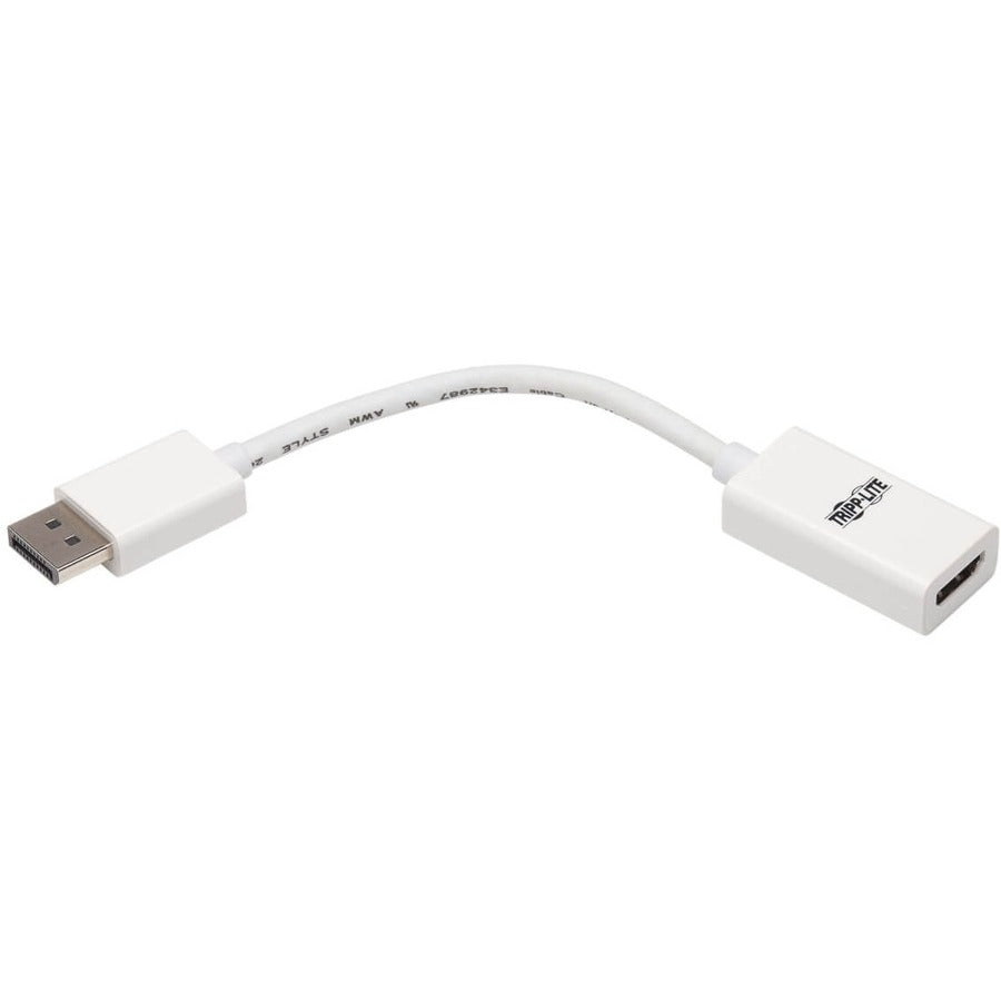 Adaptateur DisplayPort vers HDMI 4K Tripp Lite par Eaton P136-06N-HDR-W - M/F, blanc P136-06N-HDR-W