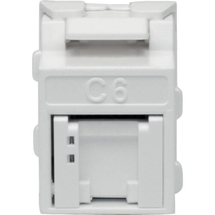 Prise Keystone Cat6a/Cat6/Cat5e Tripp Lite par Eaton N238-001-GY-TF, blanche, TAA N238-001-GY-TF