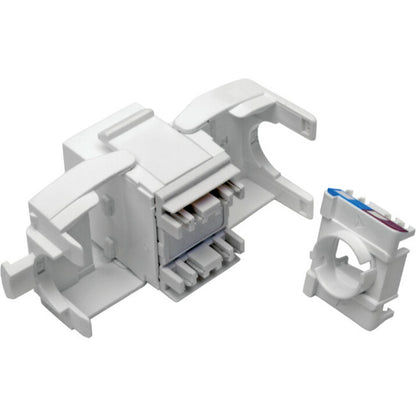 Prise Keystone Cat6a/Cat6/Cat5e Tripp Lite par Eaton N238-001-GY-TF, blanche, TAA N238-001-GY-TF