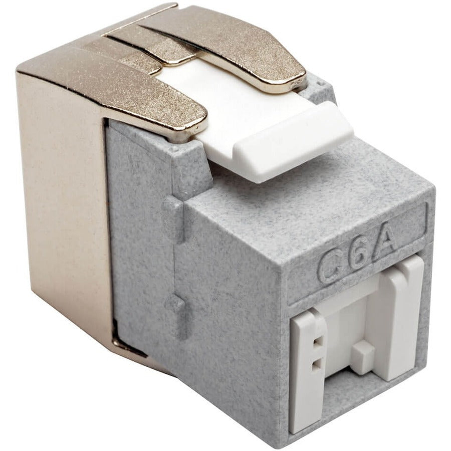 Prise Keystone Cat6a sans outil Tripp Lite par Eaton - Gris N238-001-GY-TFA