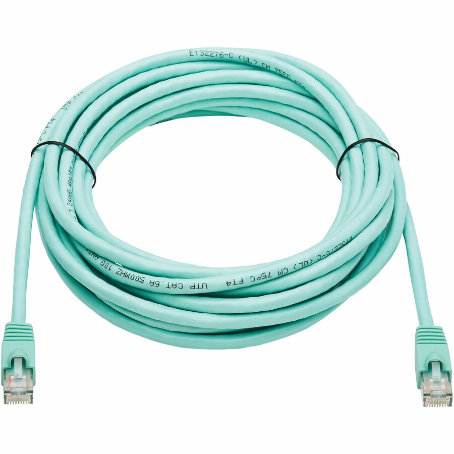 Câble de raccordement Cat6a Aqua de 20 pieds de Tripp Lite par Eaton N261-020-AQ