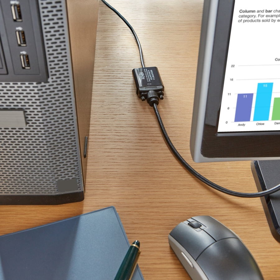 Adaptateur DisplayPort vers VGA Tripp Lite 6 pouces Convertisseur actif DP vers VGA M/F DPort 1.2 6" P134-06N-VGA-V2