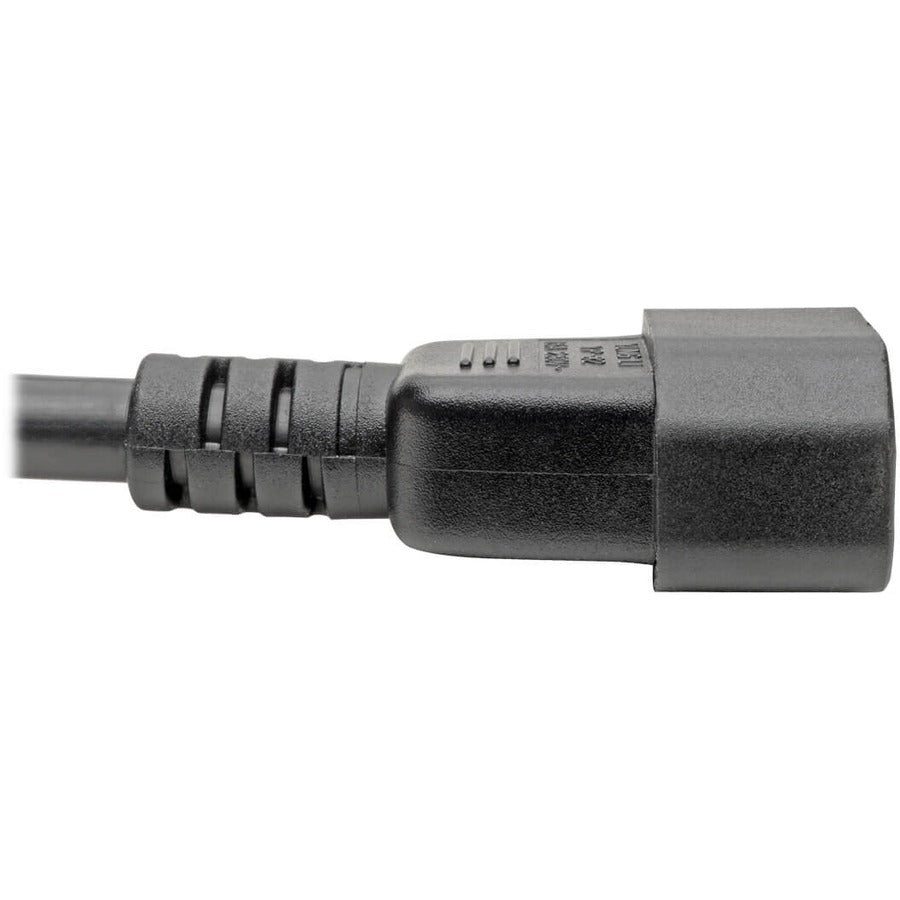 Câble d'extension de cordon d'alimentation Tripp Lite 2 pieds C19 à C14 robuste 15 A 14 AWG 2' P047-002