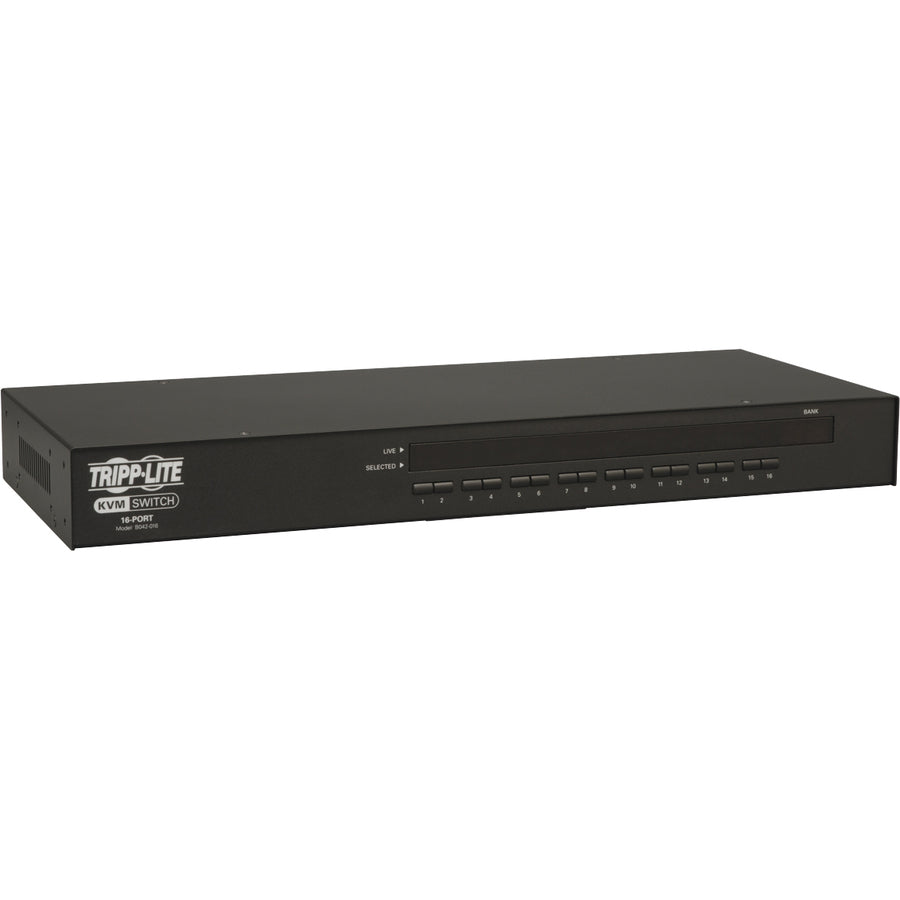 Commutateur KVM USB/PS2 à montage en rack 1U à 16 ports Tripp Lite - Boîtier en acier B042-016