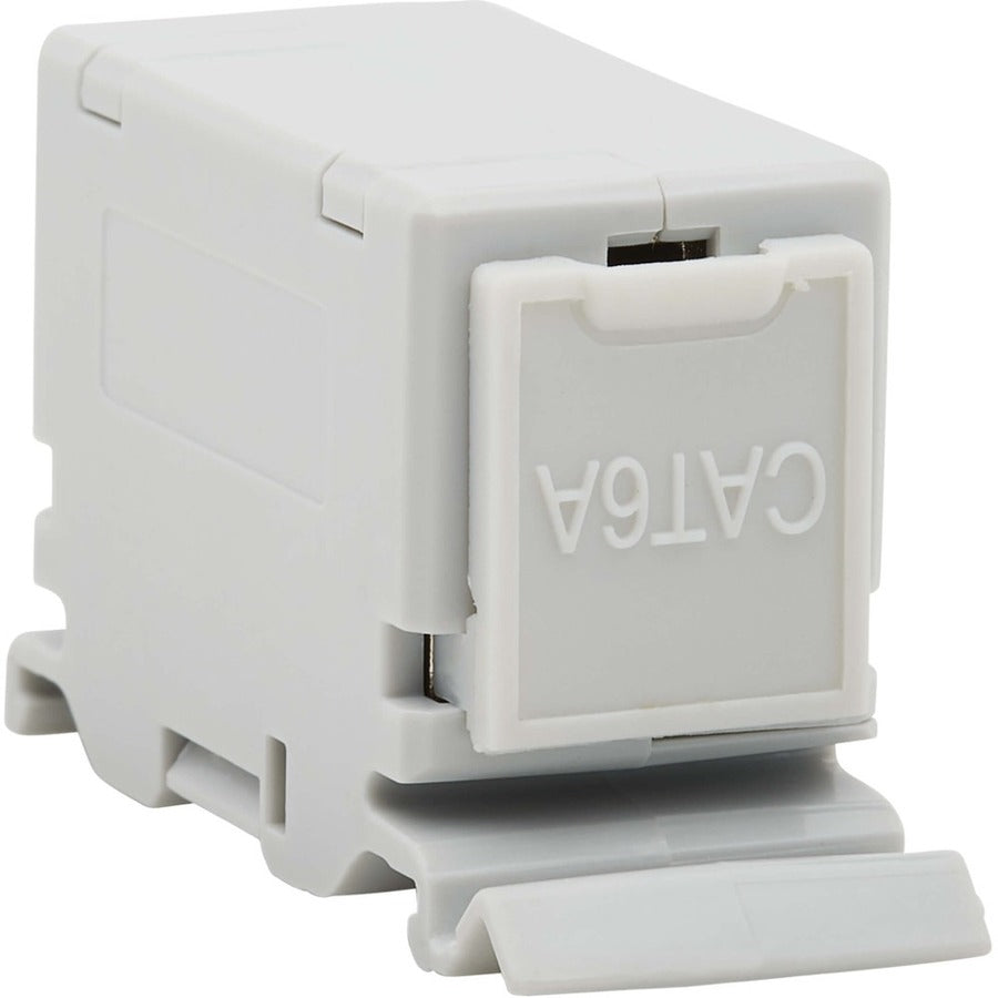 Tripp Lite by Eaton Cat6a Shielded In-Line DIN-Rail Mountable Snap-In Coupler (RJ45 F/F), TAA N235-D01-SH-6A