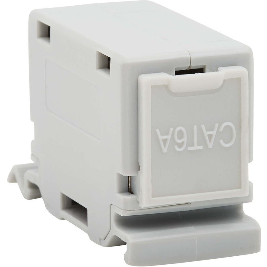 Tripp Lite by Eaton Cat6a Shielded In-Line DIN-Rail Mountable Snap-In Coupler (RJ45 F/F), TAA N235-D01-SH-6A