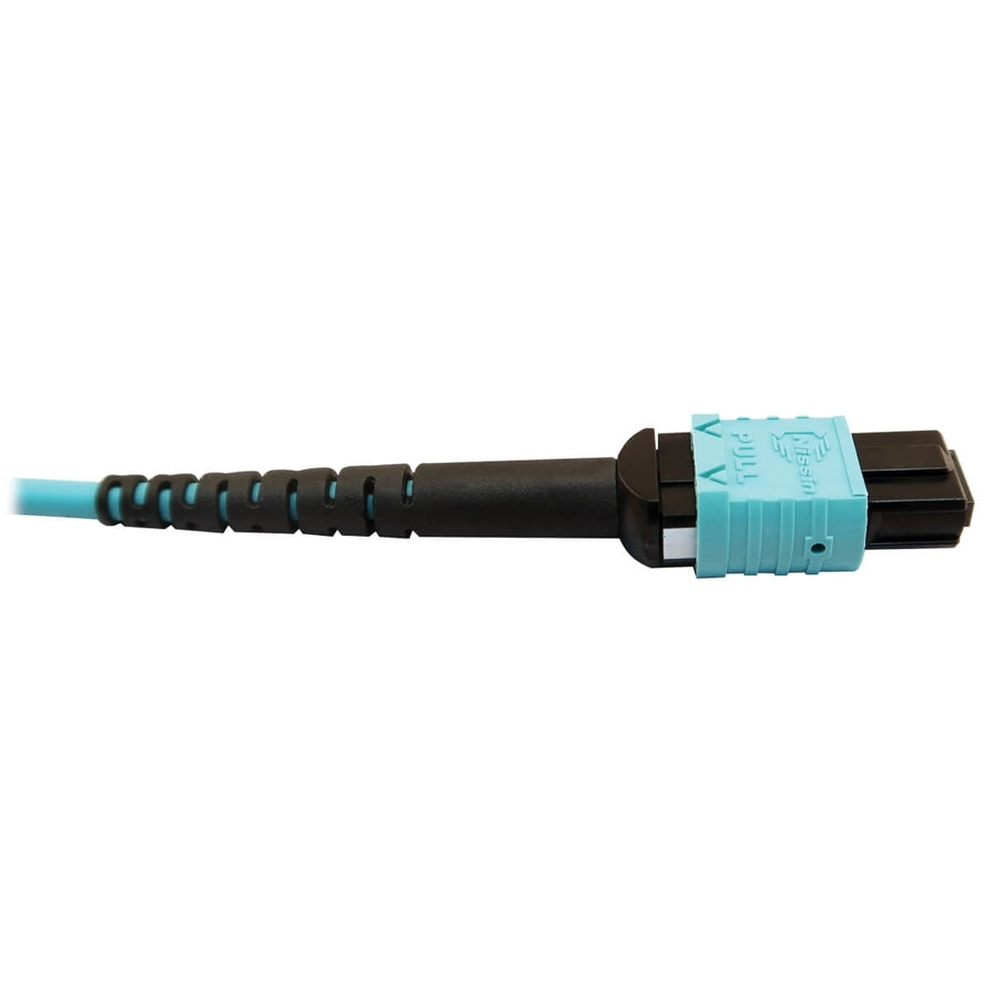 Câble à fibre optique multimode 50/125 OM4 400G Tripp Lite par Eaton N846D-05M-24CAQ, turquoise, 5 m N846D-05M-24CAQ