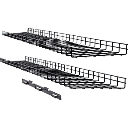 Chemin de câbles en treillis métallique Tripp Lite par Eaton - 300 x 50 x 1 500 mm (12 po x 2 po x 5 pi), paquet de 2 SRWB12210X2STR