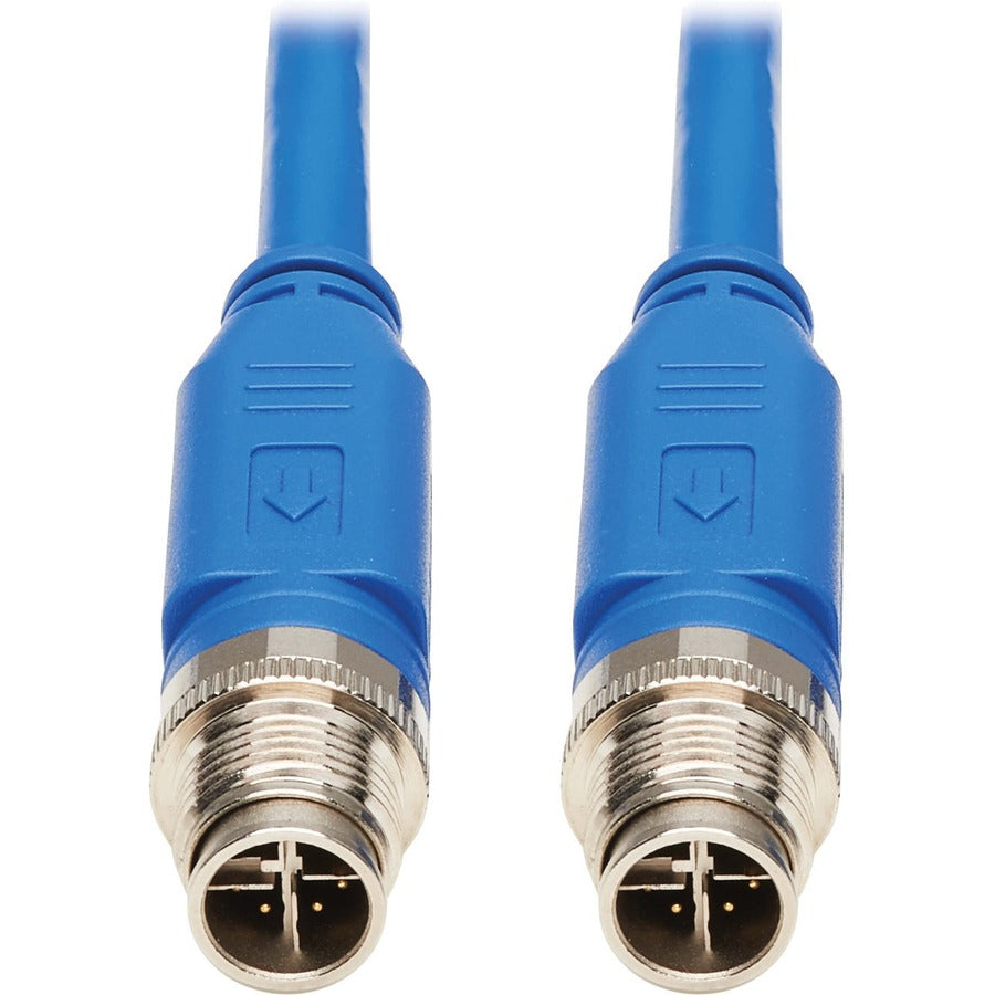 Câble Ethernet Cat6 X-Code M12 Tripp Lite par Eaton NM12-601-01M-BL, M/M, bleu, 1 m (3,3 pi) NM12-601-01M-BL