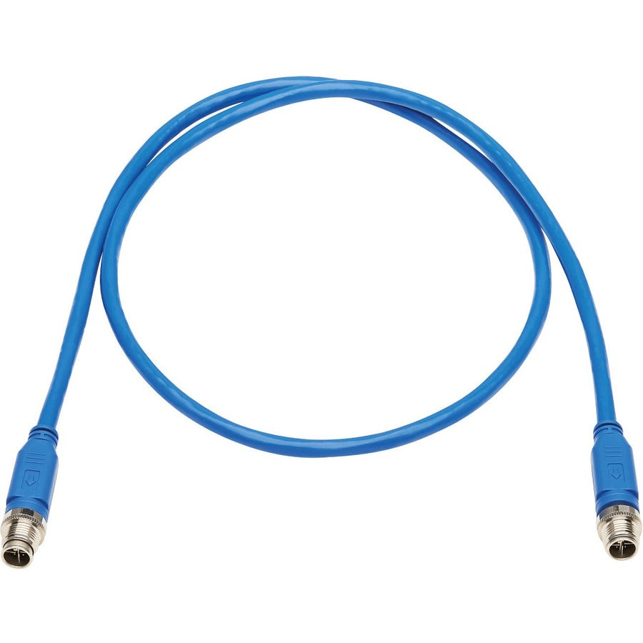 Câble Ethernet Cat6 X-Code M12 Tripp Lite par Eaton NM12-601-01M-BL, M/M, bleu, 1 m (3,3 pi) NM12-601-01M-BL