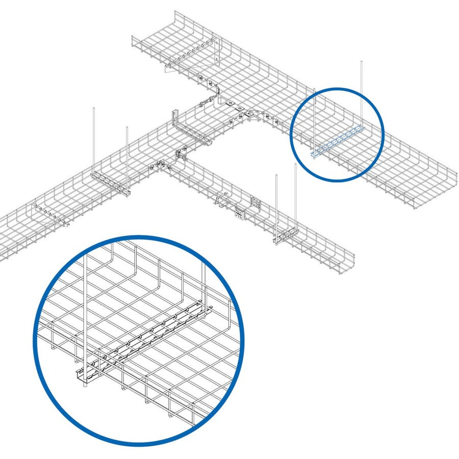 Support de montage pour chemin de câbles Tripp Lite by Eaton SRWB18CROSSBRKT - Noir SRWB18CROSSBRKT