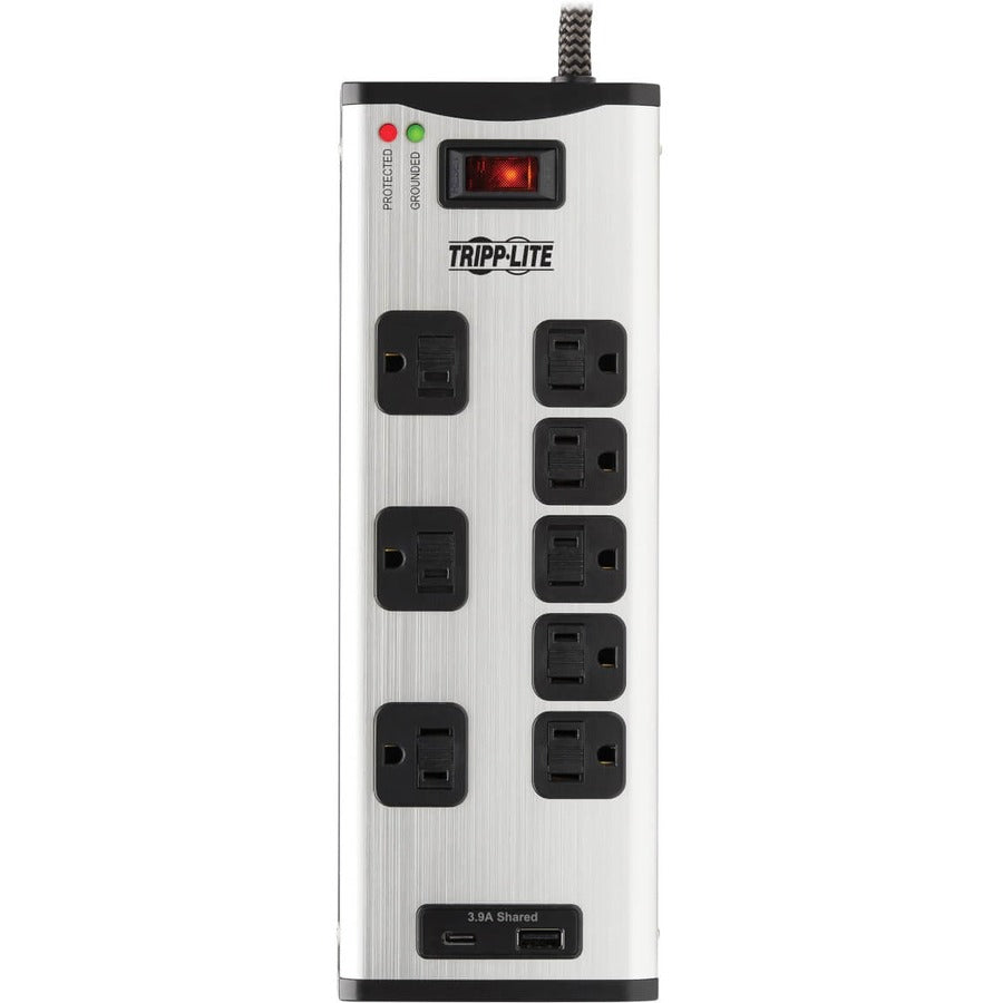 Parasurtenseur/protecteur de surtension à 8 prises Tripp Lite par Eaton Protect It! TLM88USBC TLM88USBC