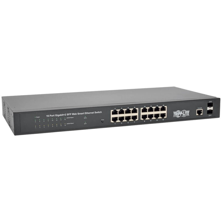Commutateur réseau géré Web-Smart Gigabit L2 à 16 ports Tripp Lite par Eaton NGS16C2 NGS16C2