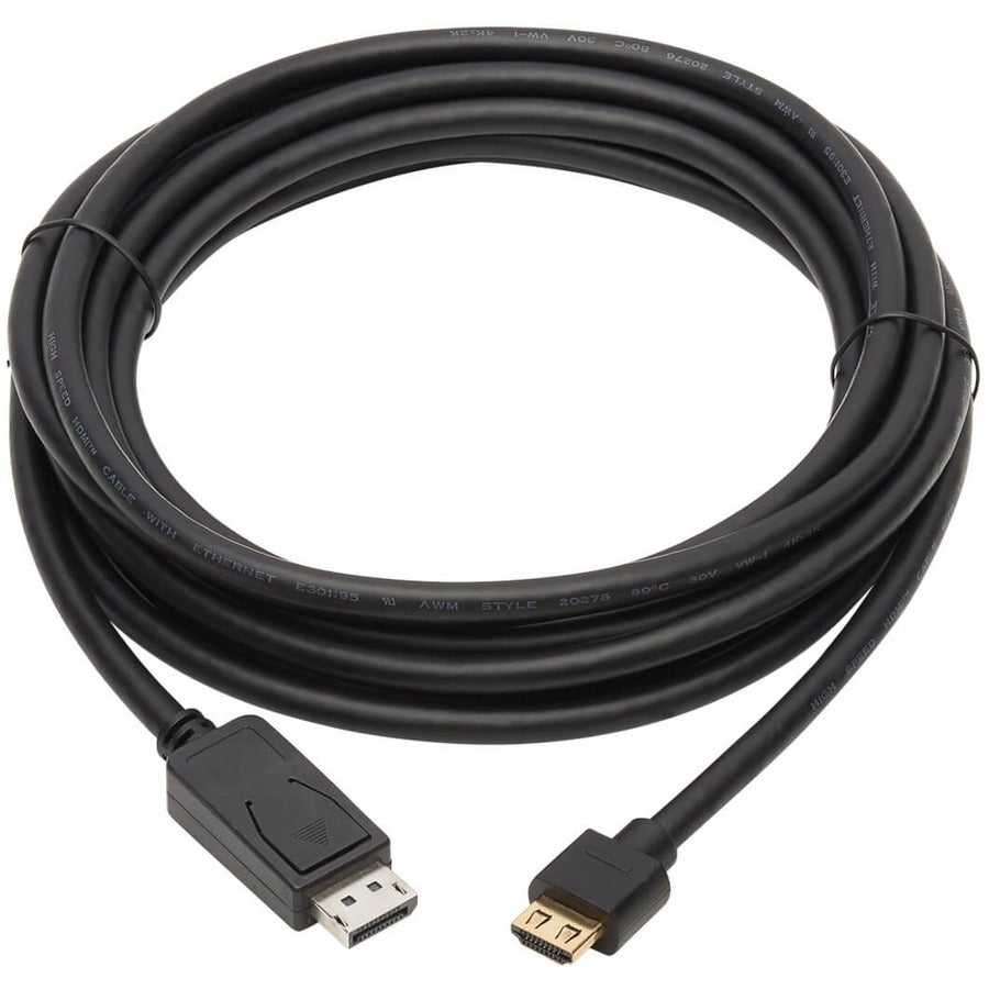 Câble DisplayPort vers HDMI 4K Tripp Lite par Eaton P582-010-4K6AE - M/M, 10 pi, noir P582-010-4K6AE
