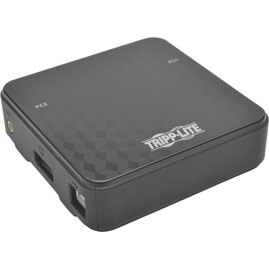 Commutateur KVM DisplayPort 1.2 à 2 ports Tripp Lite par Eaton avec audio, câbles et partage de périphériques USB B004-DP2UA2-K