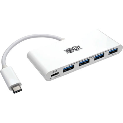 Hub portable USB 3.1 Gen 1 à 4 ports Tripp Lite par Eaton, USB-C vers (x4) USB-A, avec port de chargement USB-C U460-004-4A-C