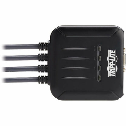Commutateur KVM VGA 4 ports Tripp Lite par Eaton avec câbles VGA, USB et audio 3,5 mm intégrés B032-VUA4