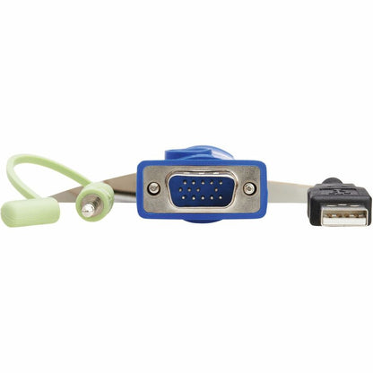 Commutateur KVM VGA 4 ports Tripp Lite par Eaton avec câbles VGA, USB et audio 3,5 mm intégrés B032-VUA4