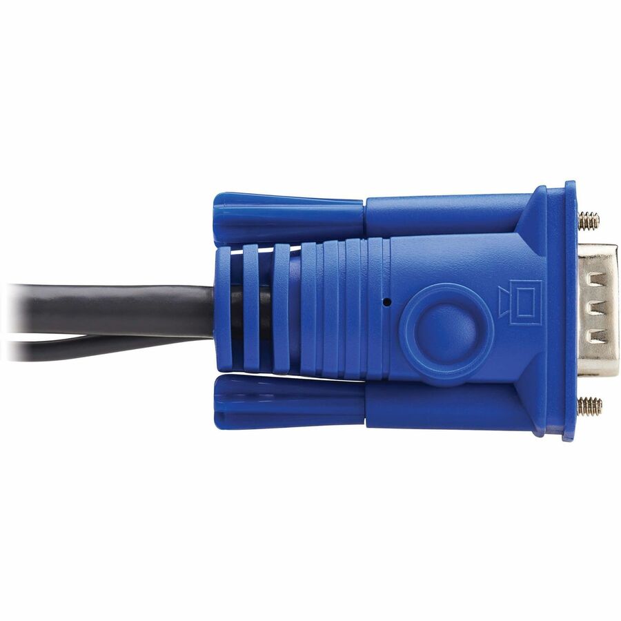 Commutateur KVM VGA 4 ports Tripp Lite par Eaton avec câbles VGA, USB et audio 3,5 mm intégrés B032-VUA4