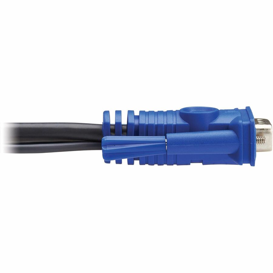 Commutateur KVM VGA 4 ports Tripp Lite par Eaton avec câbles VGA, USB et audio 3,5 mm intégrés B032-VUA4