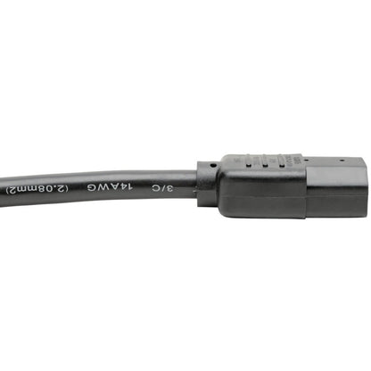 Câble d'extension de cordon d'alimentation Tripp Lite 3 pieds C14 à C13 robuste 15 A 14 AWG 3' P005-003