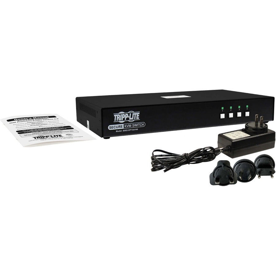 Commutateur KVM DisplayPort 4 ports certifié NIAP PP4.0 Tripp Lite par Eaton B002-DP1A4-N4 B002-DP1A4-N4