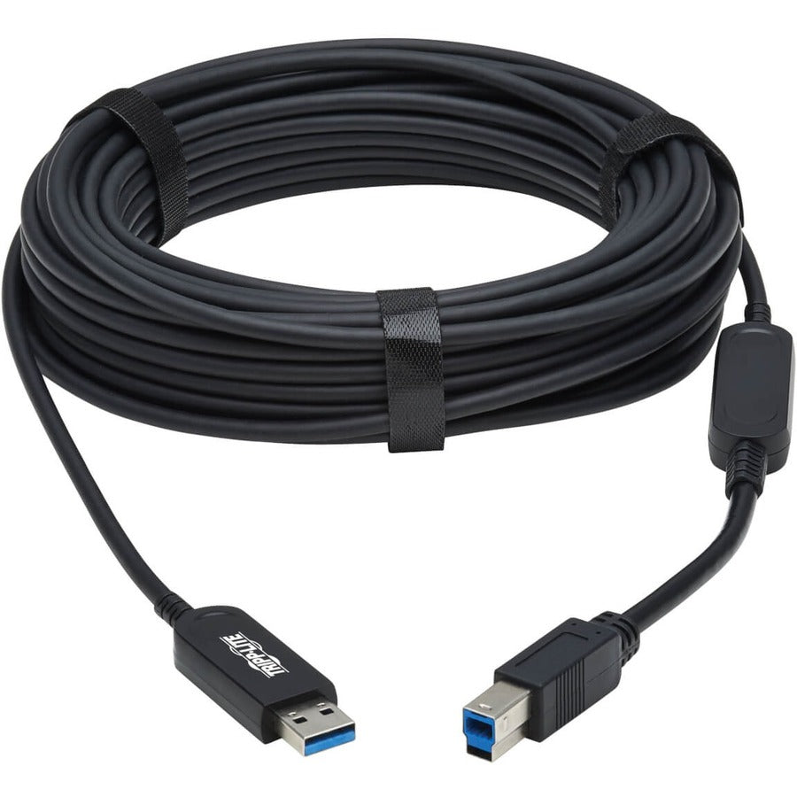 Tripp Lite by Eaton U328F-15M USB 3.2 Gen 1 Fiber Active Optical Cable, M/M, Black, 15 m (49 ft.) U328F-15M