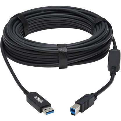 Tripp Lite by Eaton U328F-15M USB 3.2 Gen 1 Fiber Active Optical Cable, M/M, Black, 15 m (49 ft.) U328F-15M