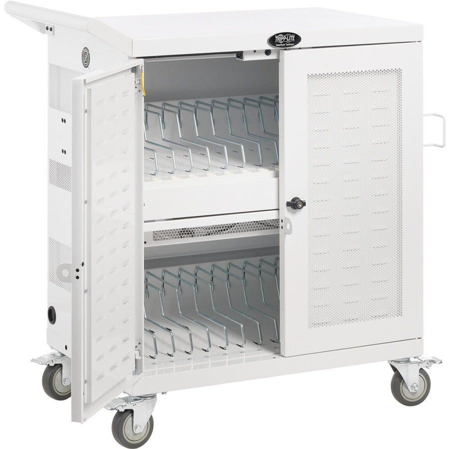 Chariot de chargement UV de qualité hospitalière pour 32 appareils Tripp Lite par Eaton CSC32USBWHG, blanc CSC32USBWHG