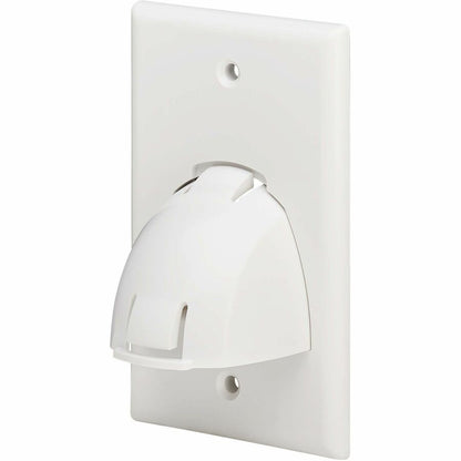 Tripp Lite by Eaton Single-Gang Up-or Down-Angle Bulk Cable Wall Plate, White, TAA N042-BC1-WH