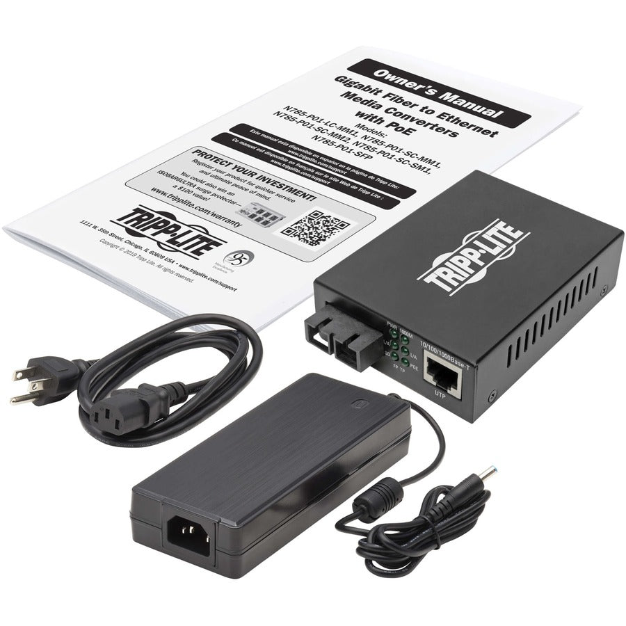 Convertisseur émetteur-récepteur/média Tripp Lite par Eaton N785-P01-SC-MM1 N785-P01-SC-MM1