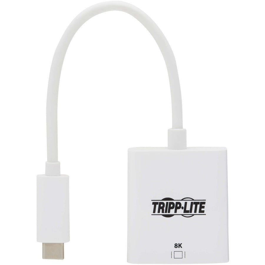 Adaptateur USB-C vers HDMI Tripp Lite par Eaton (M/F) - 8K, HDR, 4:4:4, HDCP 2.3, blanc U444-06N-HD8KW